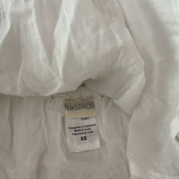 New L*SPACE White Embroidered Cotton Beach Coverup Dress - Picture 7 of 9